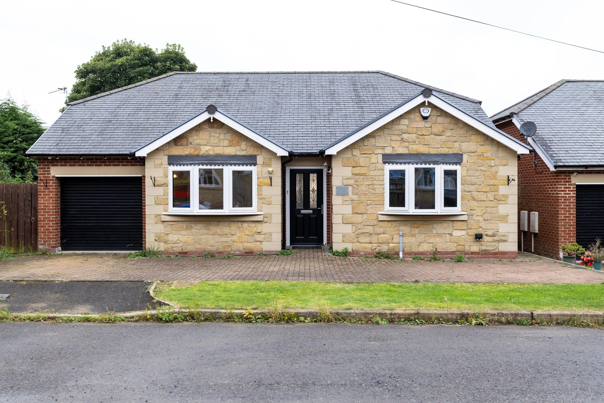 Bungalow exterior in a Northumberland village