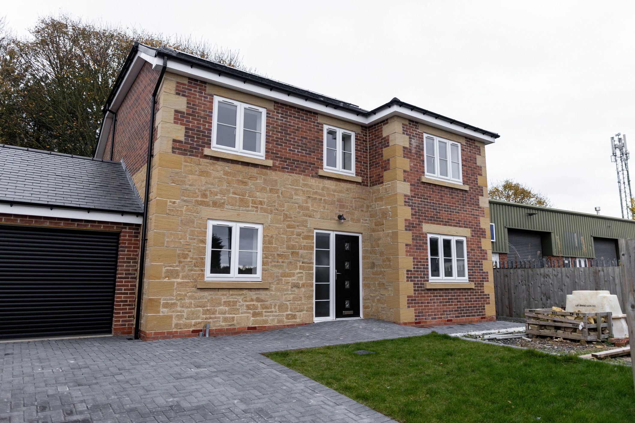 Newly built home exterior in the UK
